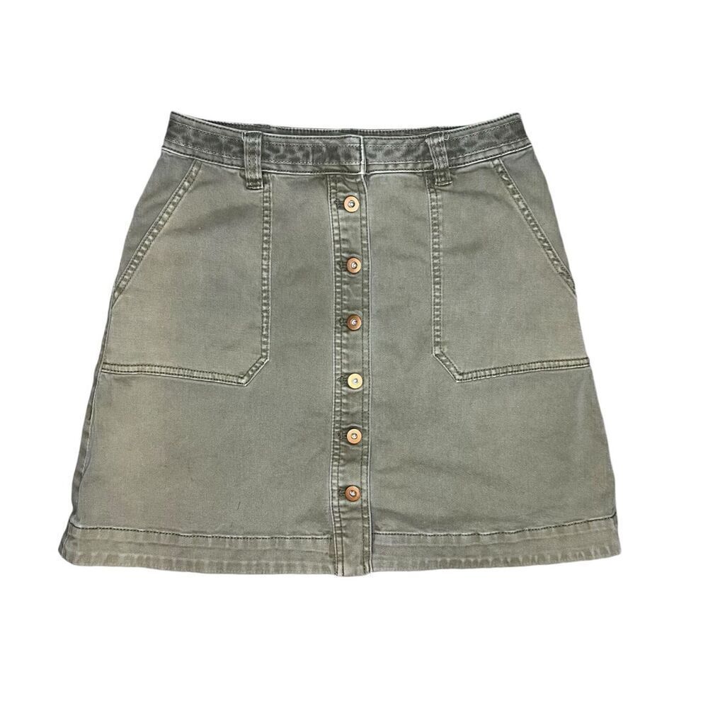 Anthropologie Pilcro and the Letterpress Green Denim Skirt Women’s 2